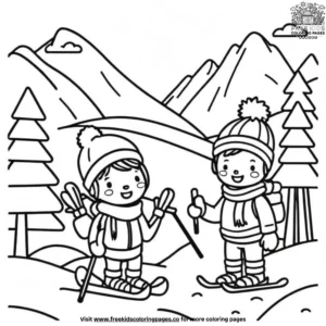 Winter Sports Adventure Coloring Pages