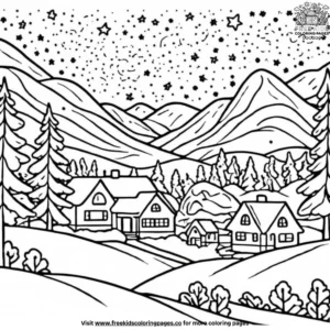 Winter Stars Coloring Pages