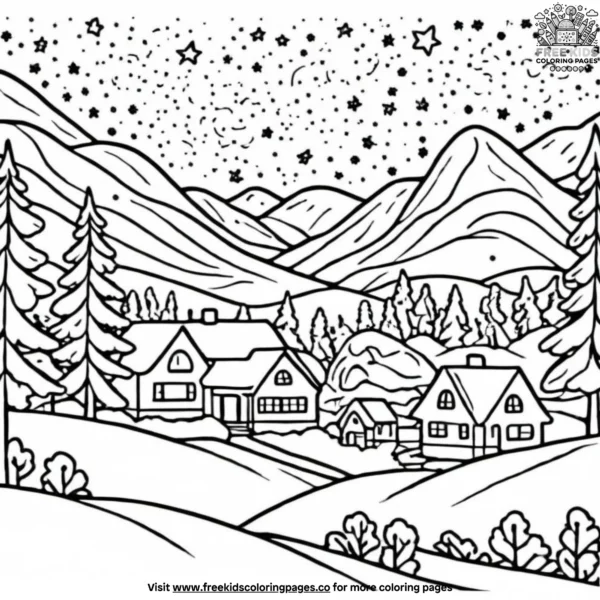 Winter stars coloring pages