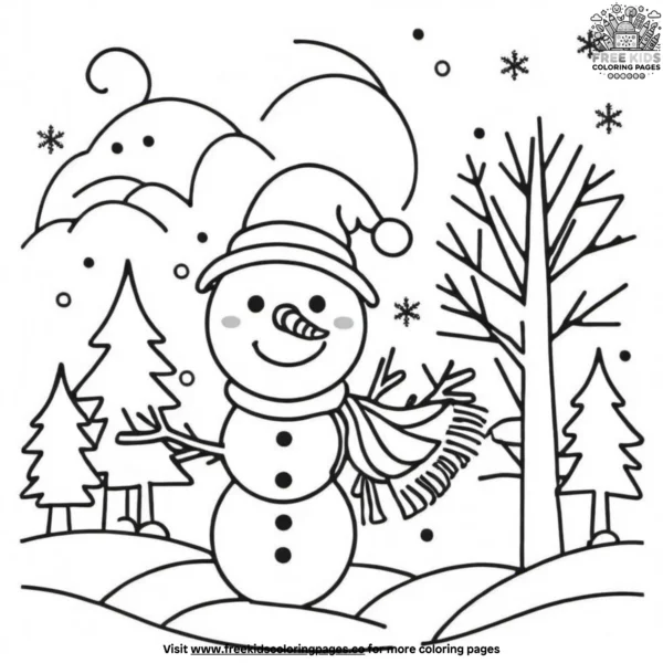 Winter wonderland coloring pages