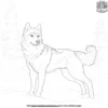 Winter Wonderland Husky Coloring Pages