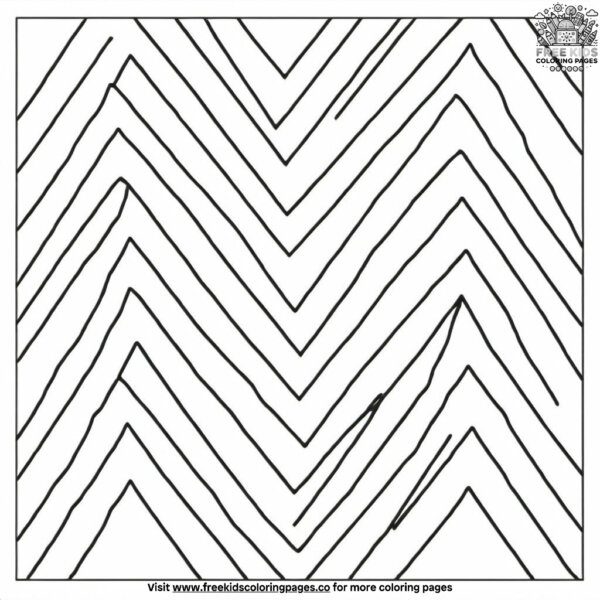 Zigzag pattern coloring pages