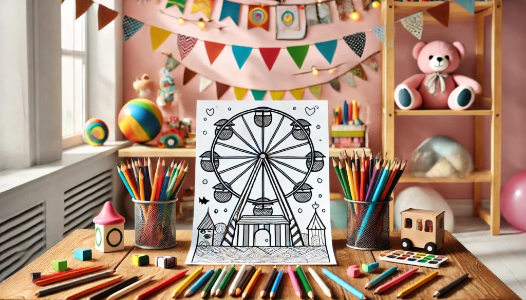 Carnival coloring pages 1