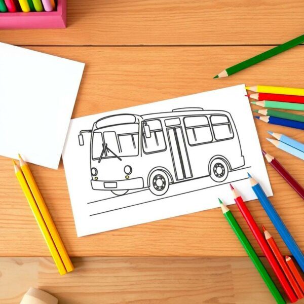 21+ Cool Bus Coloring Pages