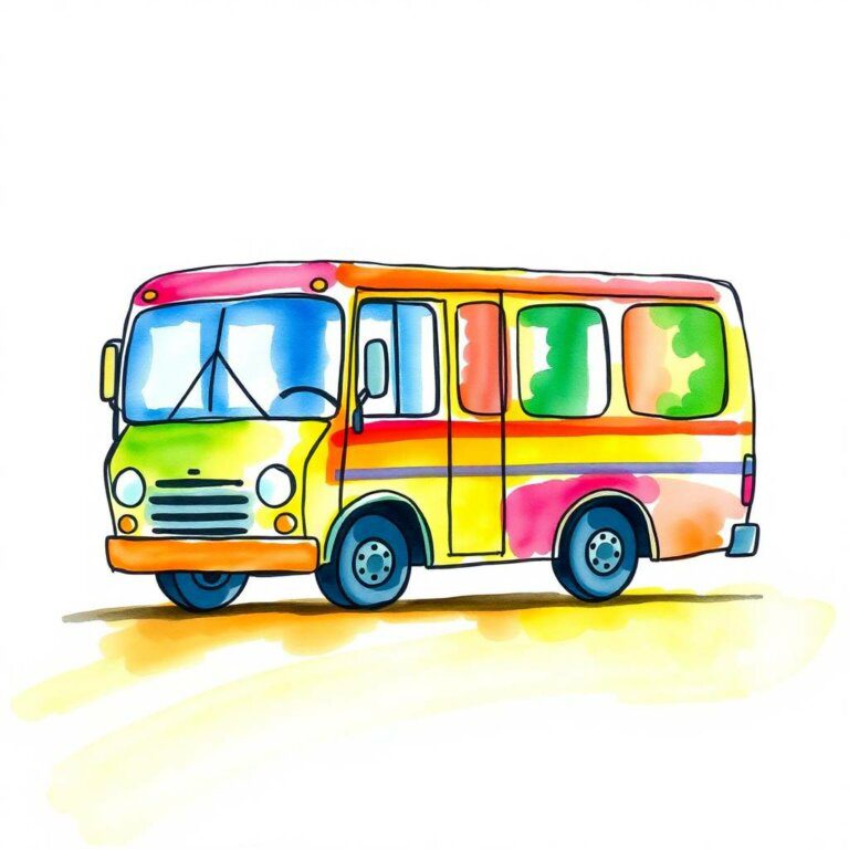 Bus coloring pages