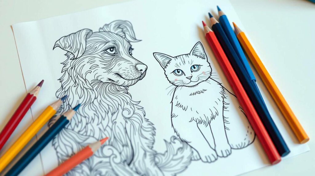 Cat And Dog Coloring Pages - Free Kids Coloring Pages