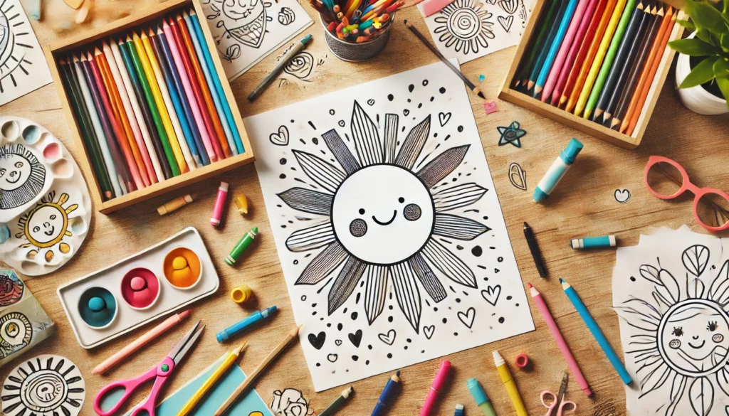 Sun coloring pages 7