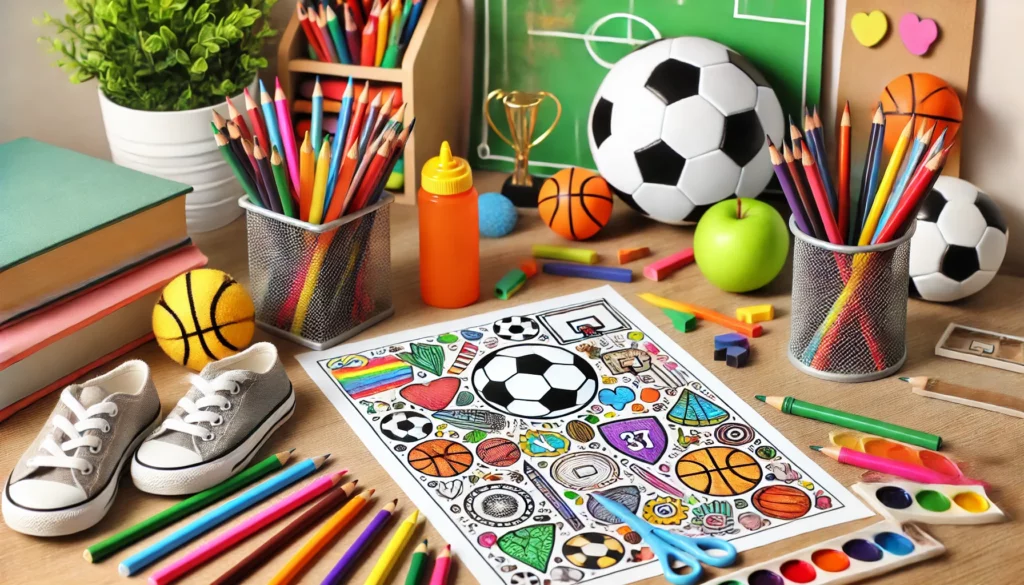 Sports coloring pages 1