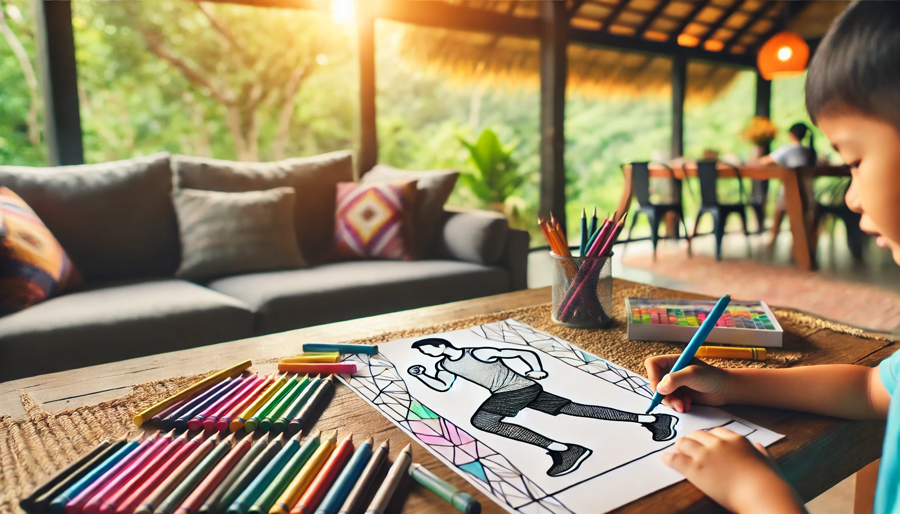 Exercise coloring pages tag image