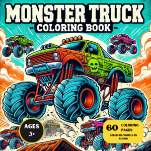 Monster Truck Coloring Book For Kids