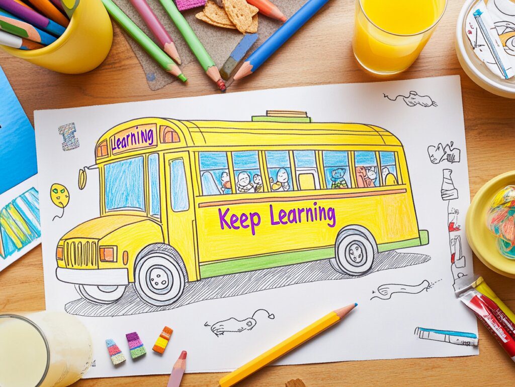 School bus coloring pages 10