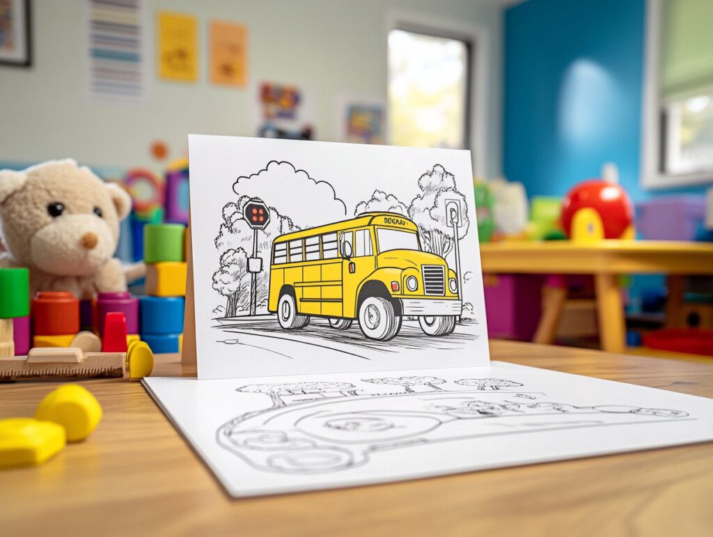 School bus coloring pages 8