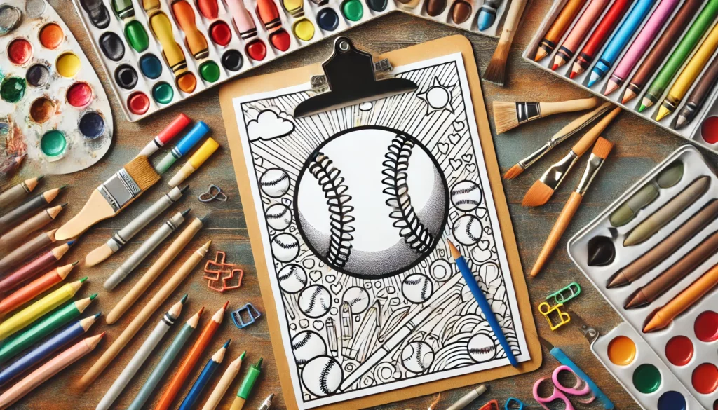 Softball coloring pages 2