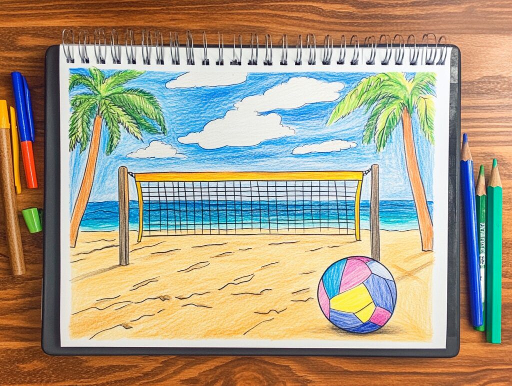 Volleyball coloring pages 4